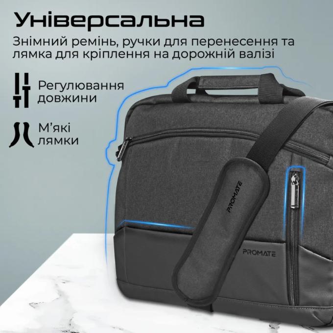 Promate satchel-mb.black