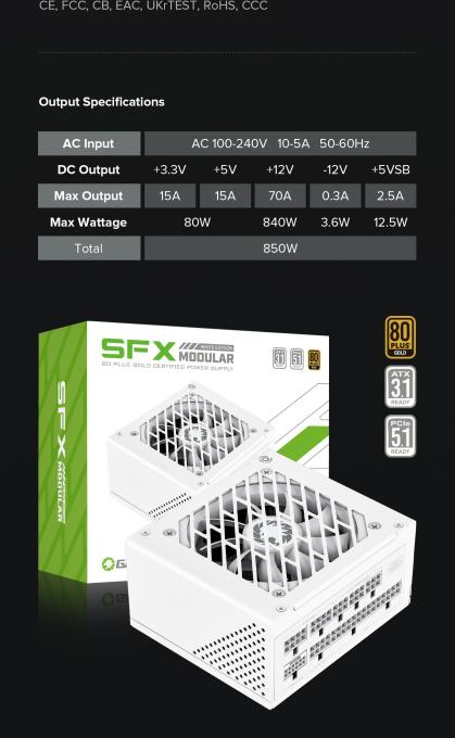 GAMEMAX GS-850G White
