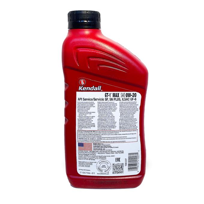 Kendall GT-1 MAX Premium Full-Synthetic 0w-20, 0,946л