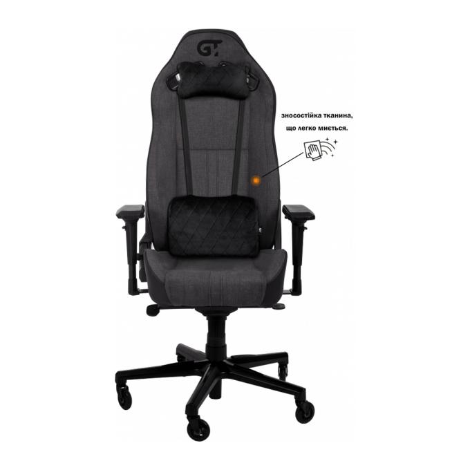 GT Racer X-8009 Fabric Dark Gray/Black