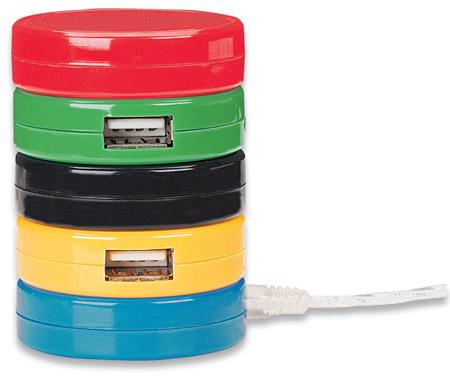 USB Hub Manhattan Stacked Cookies 4-port USB2.0 пасивний, різнокольоровий 161527