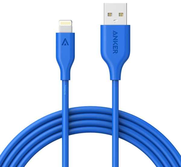 Кабель Anker PowerLine USB - Lightning V3 1.8m, Blue A8112H31