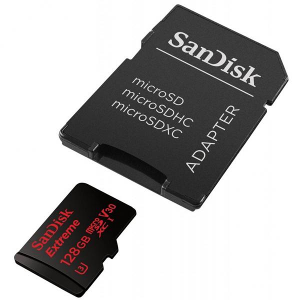 Карта памяти SANDISK 128GB microSDXC class 10 UHS-I 4K Extreme Action SDSQXVF-128G-GN6MA
