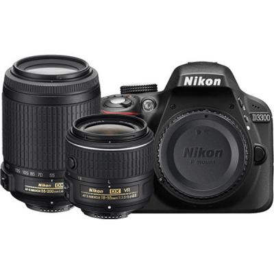 Цифровой фотоаппарат Nikon D3300 Kit 18-55 VR AF-P + 55-200VR II VBA390K009