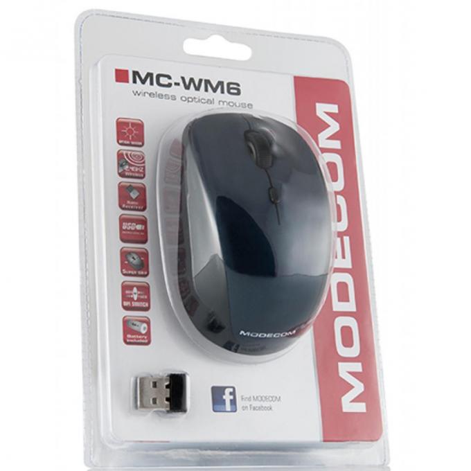 Мышка беспроводная MC-WM6 BLUE MODECOM M-MC-0WM6-400