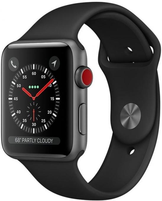 Умные часы Apple Watch Series 3 GPS 42mm Space Grey Aluminium Case with Black Sport Band MTF32_