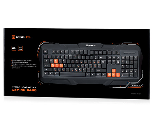 Клавиатура REAL-EL Gaming 8400 Black USB UAH EL123100014