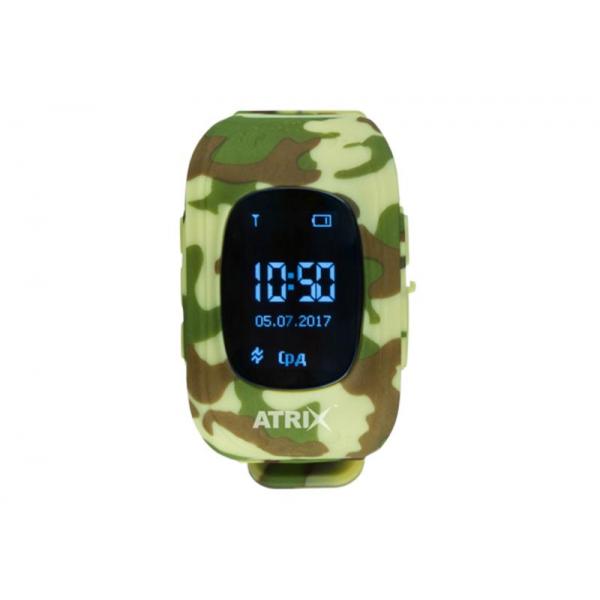 Умные часы Atrix iQ300 GPS Camo; 0,96" (320 x 240) OLED / MediaTek MTK6261 / 128 МБ оперативной памяти / 32 МБ встроенной / Bluetooth 4.0 / ОС Другое / WR20 / 400 мАч / 54 х 34 х 12 мм, 40 г / камуфляж 324286