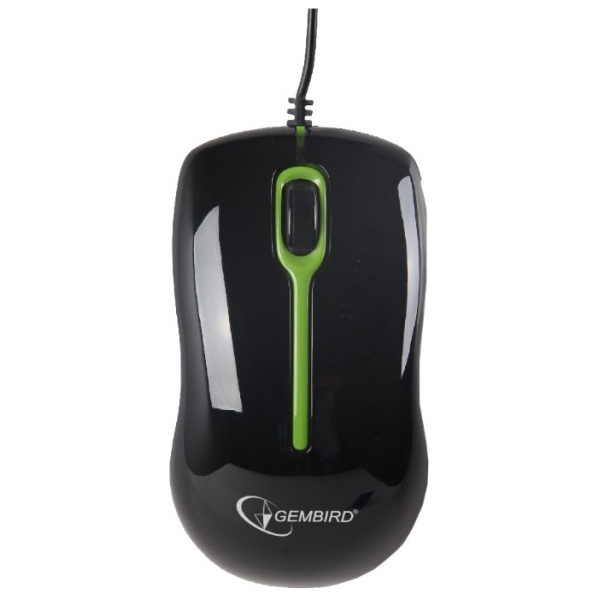Мышка Gembird MUS-U-004-G Black/Green USB