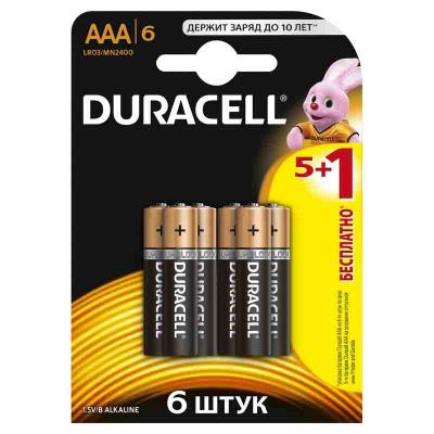 Батарейка Duracell AAA MN2400 LR03 * 6 (5+1) 81485015