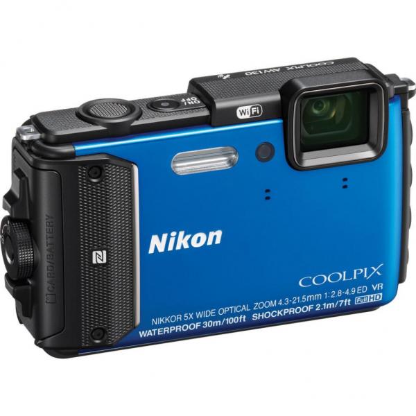 Цифровой фотоаппарат Nikon Coolpix AW130 Blue VNA841E1