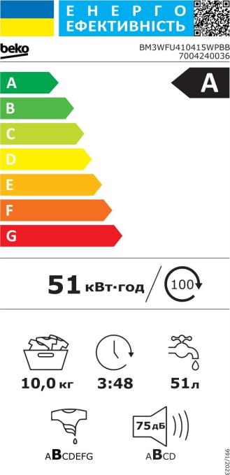 BEKO BM3WFU410415WPBB