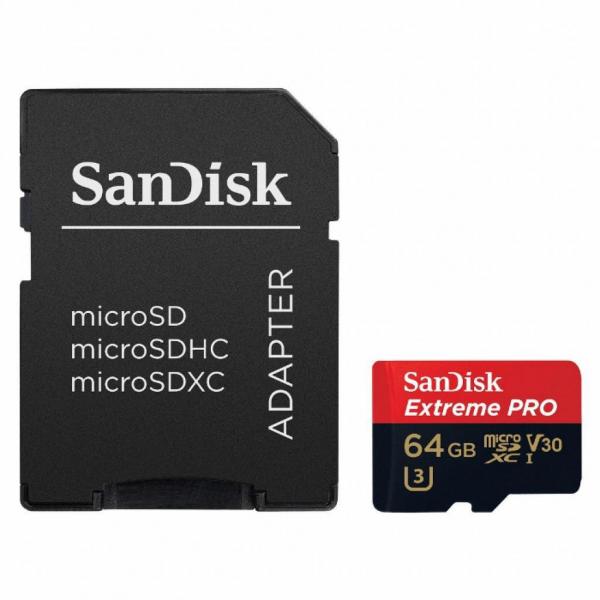 Карта памяти SANDISK 64GB microSD class 10 UHS-I U3 SDSQXXG-064G-GN6MA