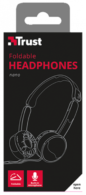 Наушники Trust Nano On-Ear Mic Black 23104