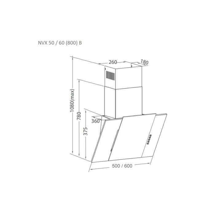 PYRAMIDA NVX 50 (800) B WH