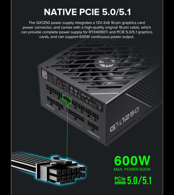 GAMEMAX GX-1250 PRO BK(ATX3.1PCIe5.1)