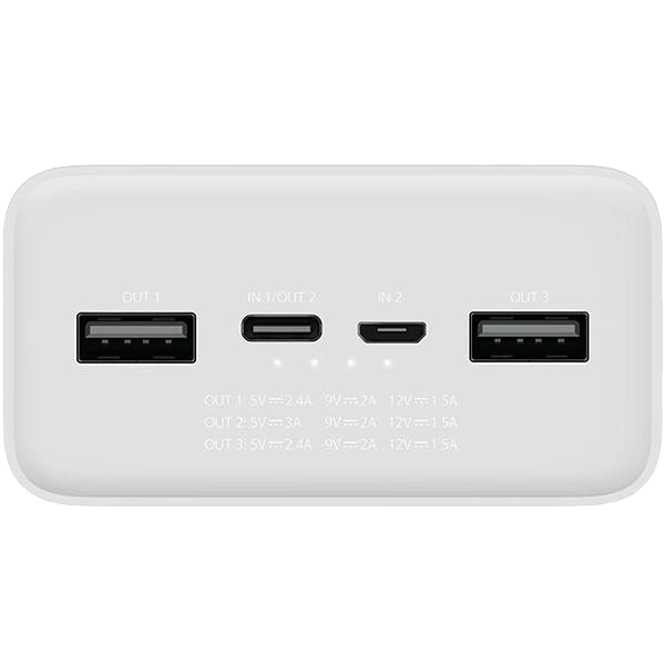 Xiaomi Mi Power Bank 3 30000 mAh 24W Fast Charge PB3018ZM White (VXN4307CN)