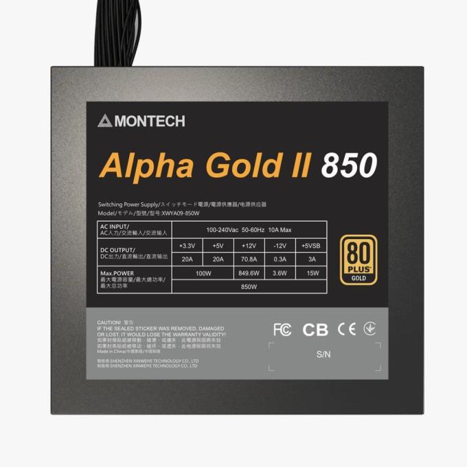 MONTECH ALPHA GOLD II 850W
