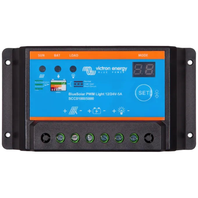 Victron Energy BlueSolar PWM-Light Charge Controller 12/24-5