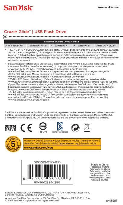 SANDISK SDCZ60-128G-B35