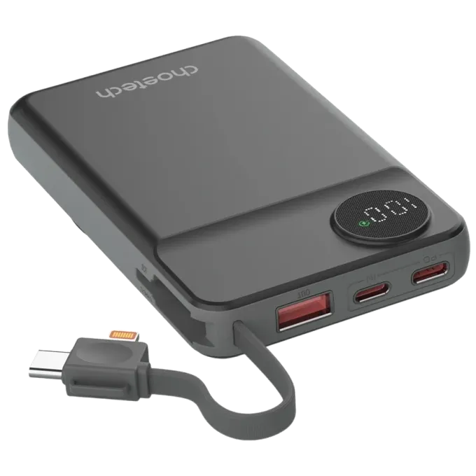Choetech B695 10 000мАг Black з магнітною зарядкою