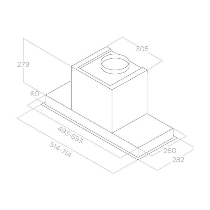 ELICA HIDDEN 2.0 BL MAT/A/52