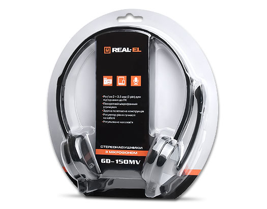 Гарнитура REAL-EL GD-150MV Black/Grey UAH EL124100013