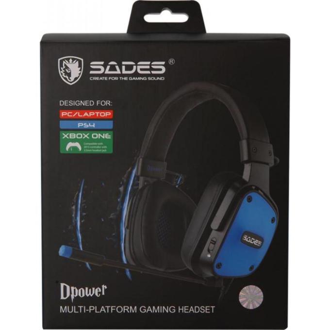 Наушники SADES Dpower Black/Blue SA722-B-BL
