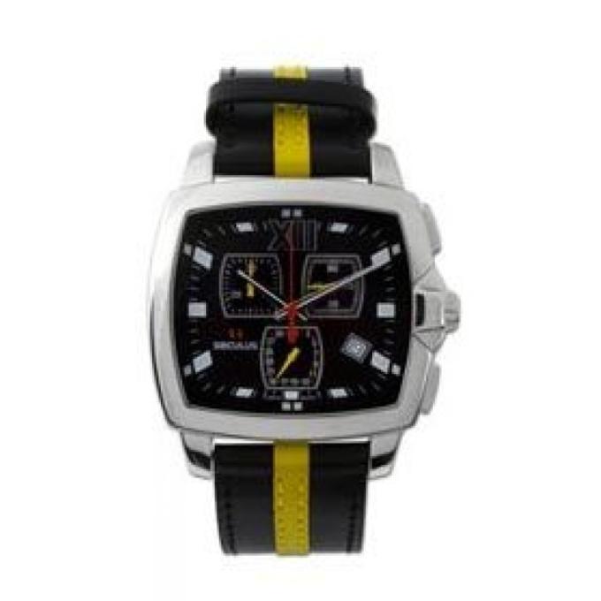 Seculus 4480.1.816 black, ss, black yellow leather