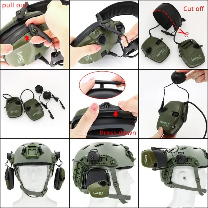 Адаптер для стрілкових навушників Howard Impact Sport ACM Headset Helmet Rail