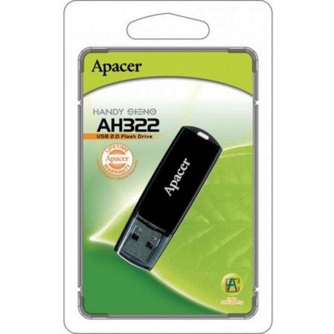 USB Flash APACER Handy Steno AH322 8Gb BLACK AP8GAH322B-1