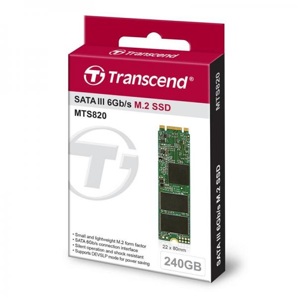 Твердотільний накопичувач SSD M.2 Transcend MTS820 240GB SATA TLC TS240GMTS820
