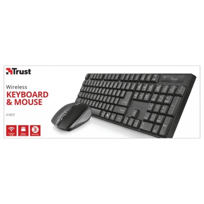 Комплект Trust Ximo Wireless Keyboard with mouse UKR 21628