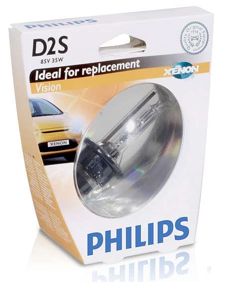 Лампа ксенонова Philips D2S Vision, 4600K, 1шт/блістер 85122VIS1