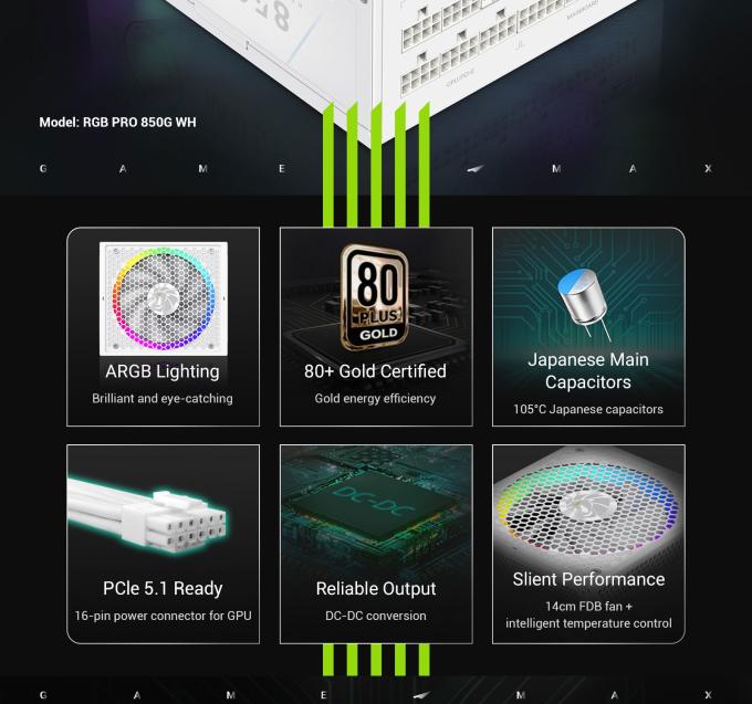 GAMEMAX RGB PRO 850G WH