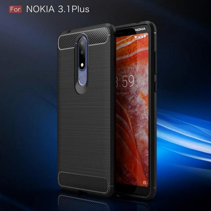 Чехол для моб. телефона Laudtec для Nokia 3.1 Plus Carbon Fiber (Black) LT-N31PB