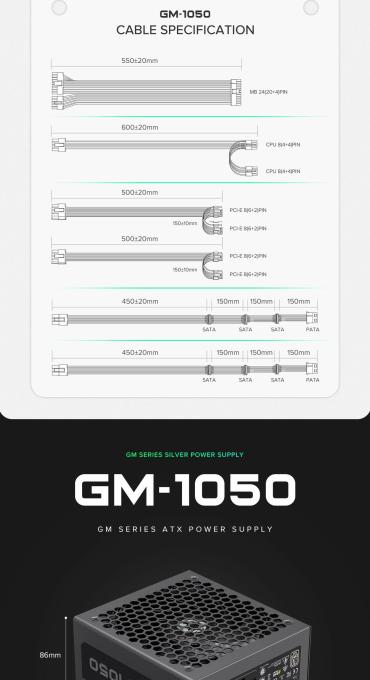 GAMEMAX GM-1050 Modular