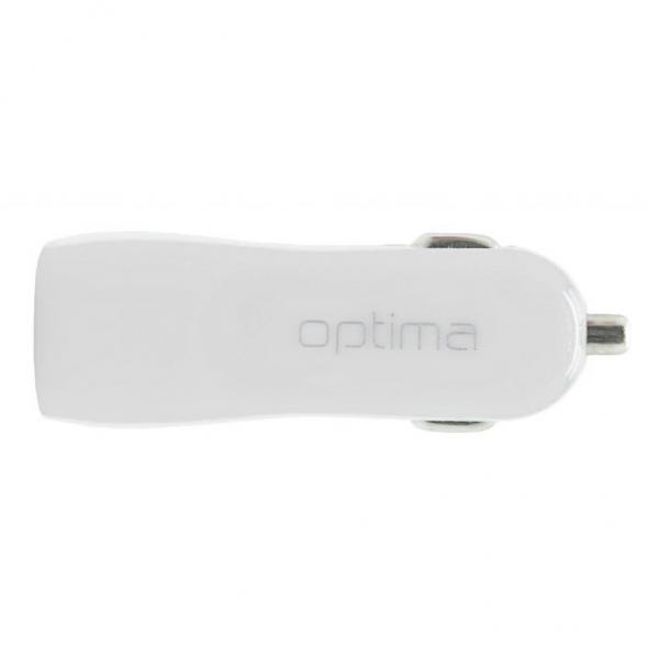 Зарядное устройство Optima 2*USB (1A) White 40805
