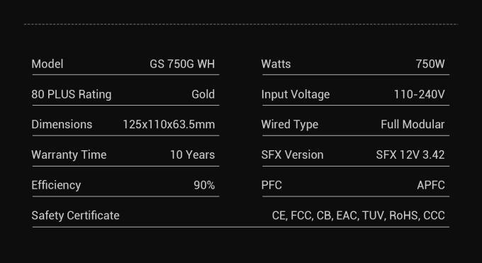 GAMEMAX GS 750G WH V25