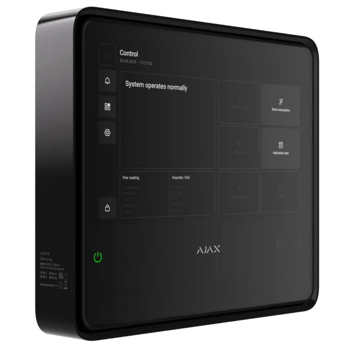 Ajax EN54 Fire Hub black