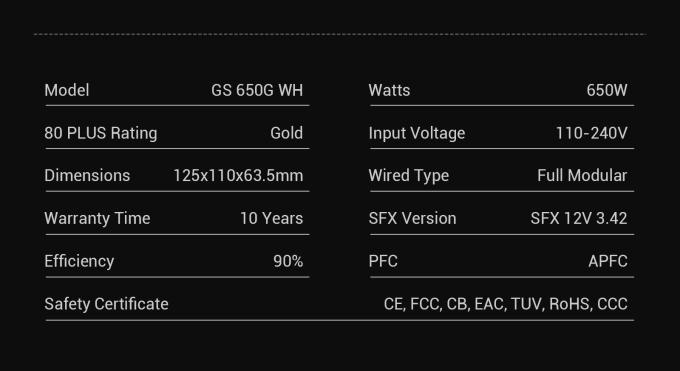 GAMEMAX GS 650G WH V25