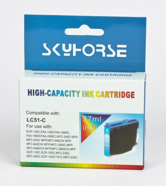 Brother FAX2480/MFC240/260/DCP130, LC-1000C Skyhorse BC-2 BC-LC51C