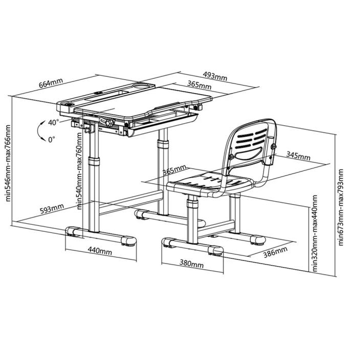 FunDesk Cantare Grey