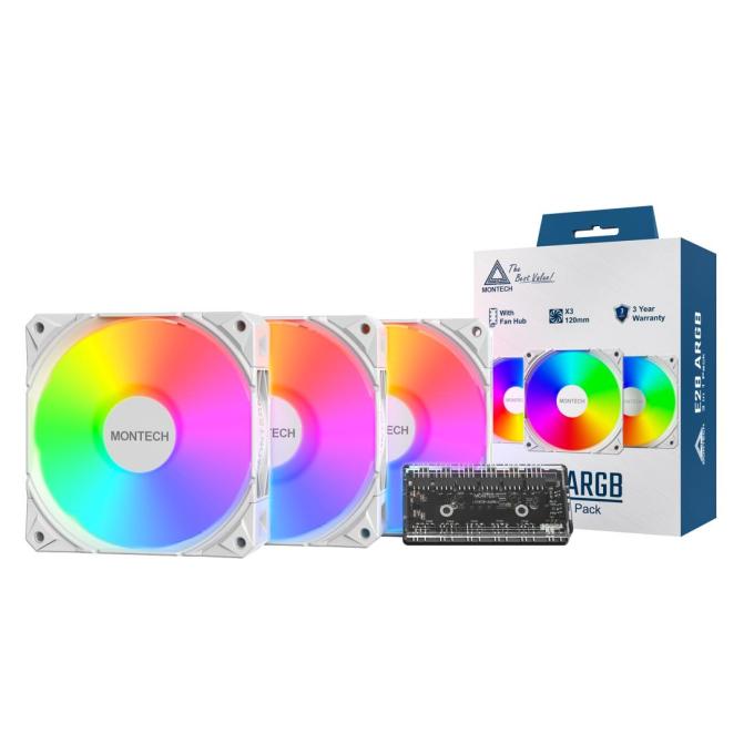 MONTECH E28 ARGB 3 PACK (W)