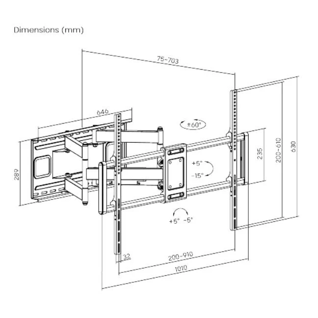 GEMBIRD WM-120ST-01 60-120" 120 кг