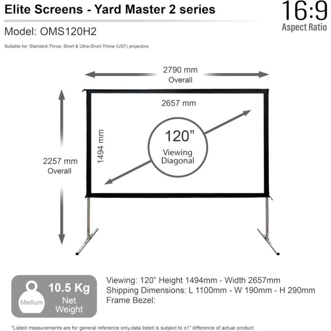 ELITE SCREENS OMS120H2