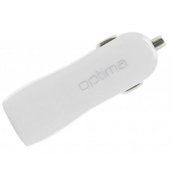 Зарядное устройство Optima 2*USB (1A) White 40805