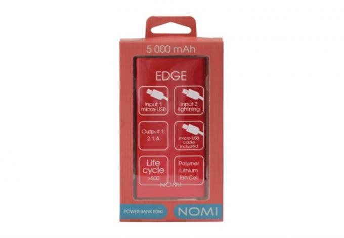 Универсальная мобильная батарея Nomi E050 5000mAh Red 311424