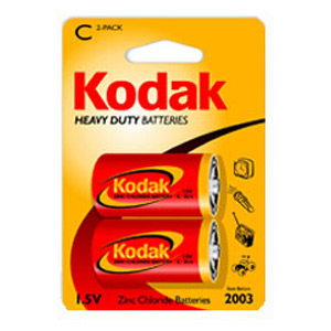 Батарейка Kodak EXTRA HEAVY DUTY R14 коробка 1x2 шт.