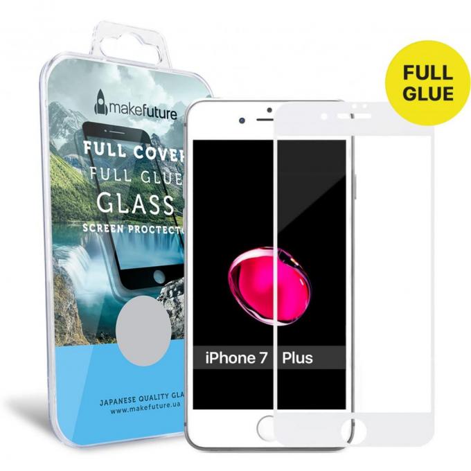 Стекло защитное MakeFuture для Apple iPhone 7 White Full Cover Full Glue MGFCFG-AI7W
